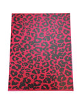 Red & Black Leopard Print Canvas Wall Art | 11x14 Original Hand Painted Animal Print Painting | Bold Glam Wall Decor