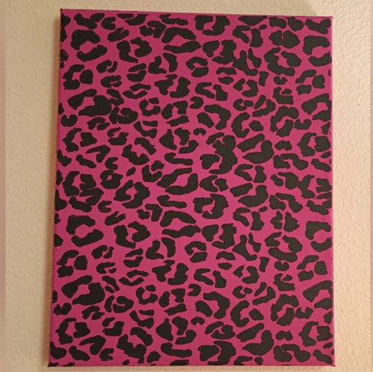 Pink Leopard Print Canvas Wall Art – Bold Animal Print Painting