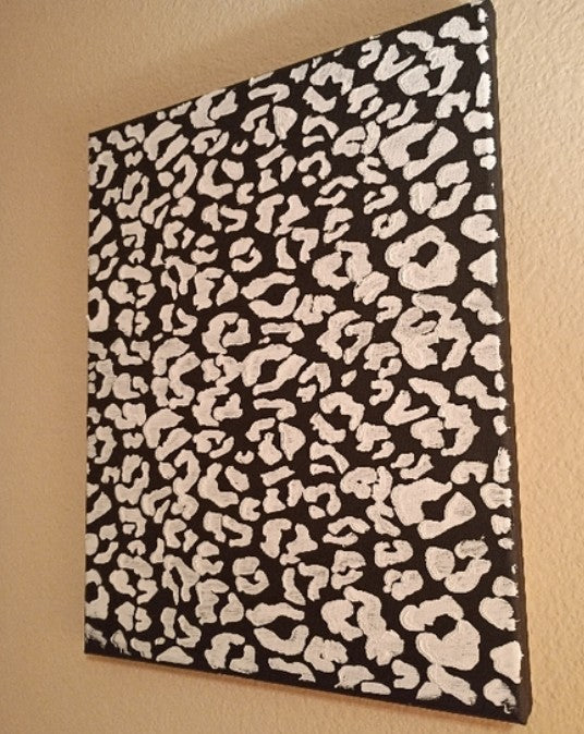 Wild Luxe Leopard Print Canvas Wall Art | 11x14 Hand-Painted Original