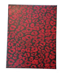 Red & Black Leopard Print Canvas Wall Art | 11x14 Original Hand Painted Animal Print Painting | Bold Glam Wall Decor